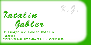 katalin gabler business card